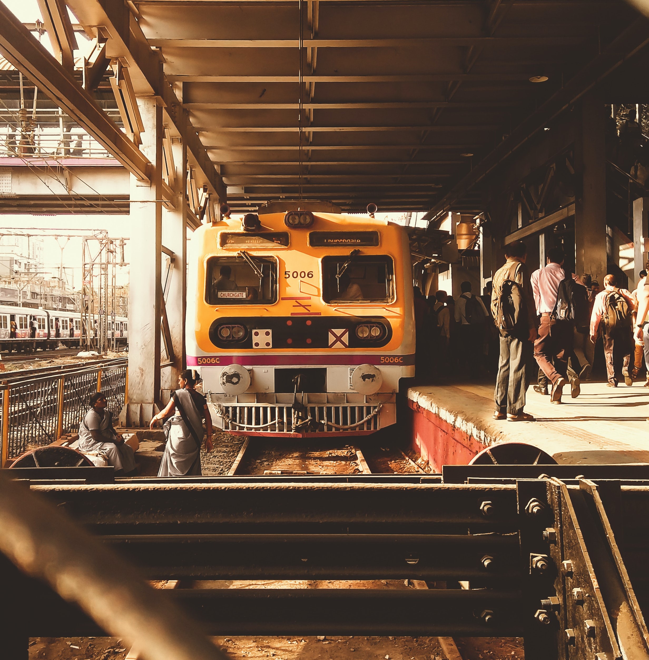 Train at station, photo by Darshak Pandya from Pexels