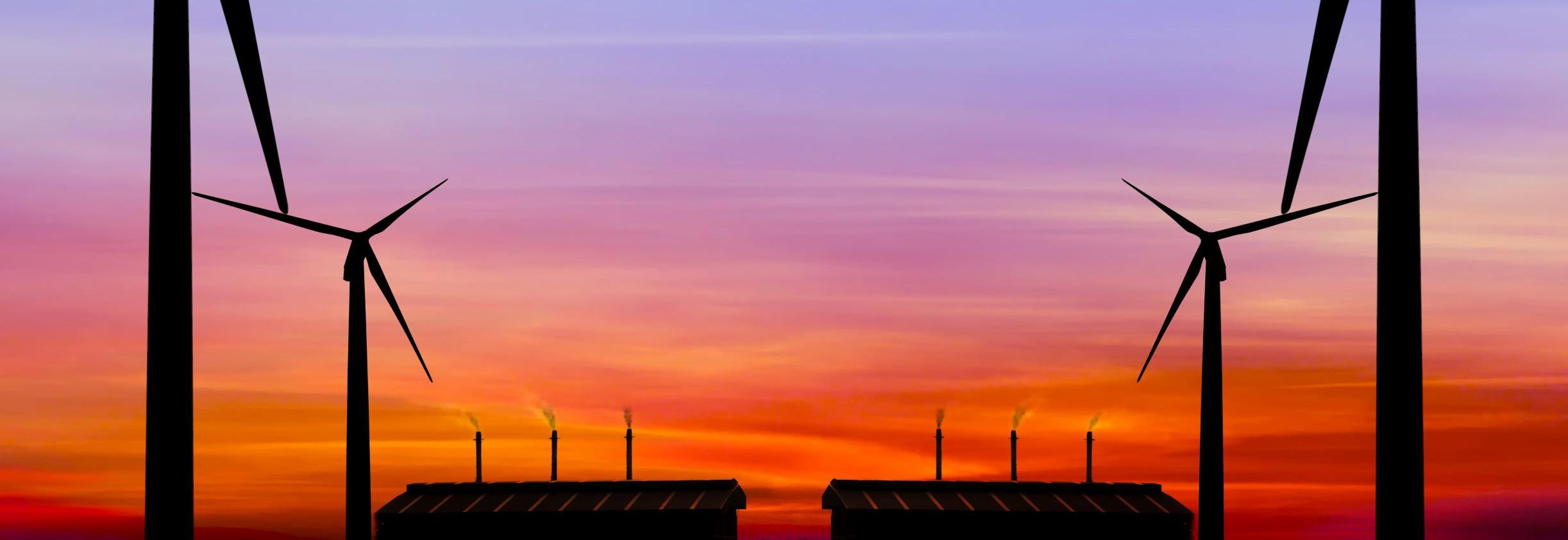 Wind turbines at dusk © Satit _Srihin