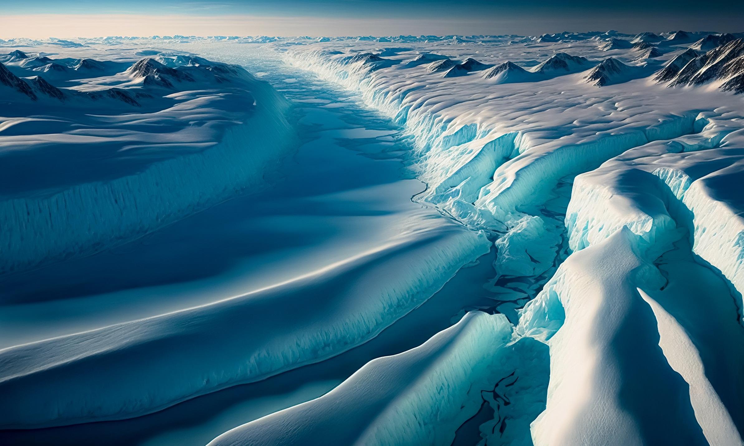 Stock image of frozen landscape
